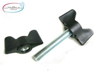 Flügelschraube und Mutter 